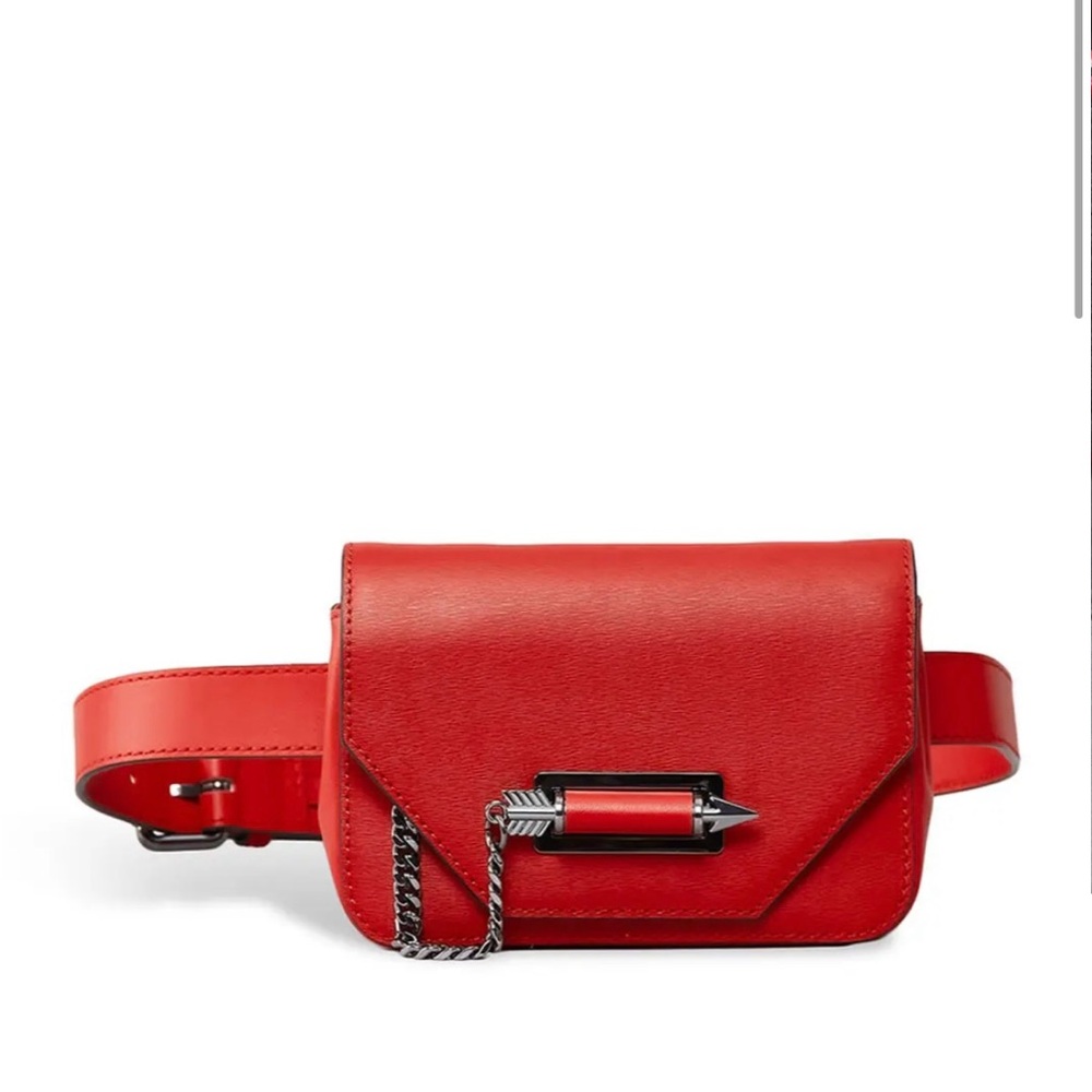 Used Like New - Mackage Devin Belt Bag in red!